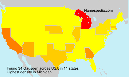 Surname Gausden in USA