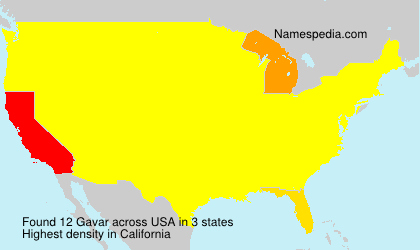Surname Gavar in USA