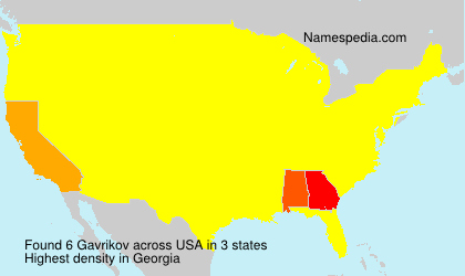 Surname Gavrikov in USA