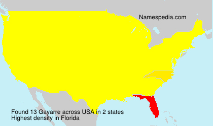 Surname Gayarre in USA