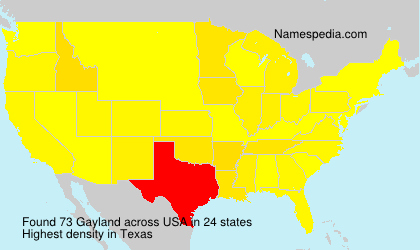 Surname Gayland in USA