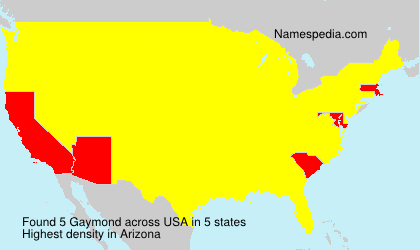 Surname Gaymond in USA