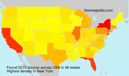 Surname Gaynor in USA