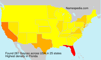 Surname Gayoso in USA
