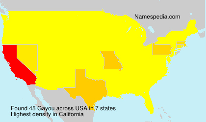 Surname Gayou in USA