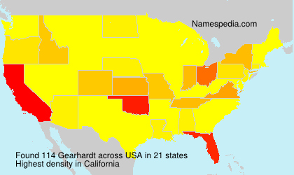 Surname Gearhardt in USA