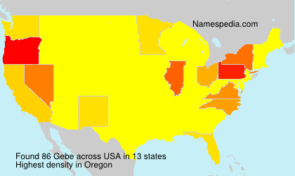 Surname Gebe in USA