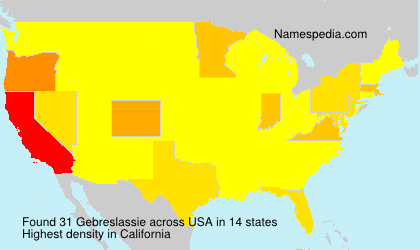 Surname Gebreslassie in USA
