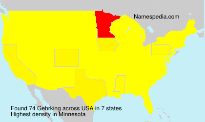 Surname Gehrking in USA