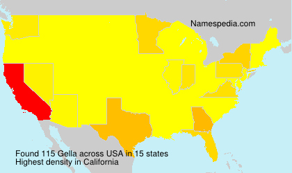 Surname Gella in USA
