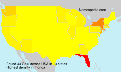 Surname Gelu in USA