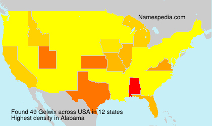 Surname Gelwix in USA
