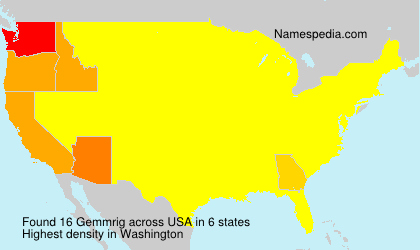 Surname Gemmrig in USA