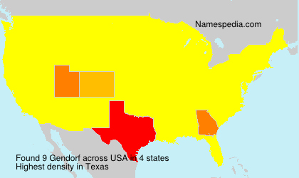 Surname Gendorf in USA