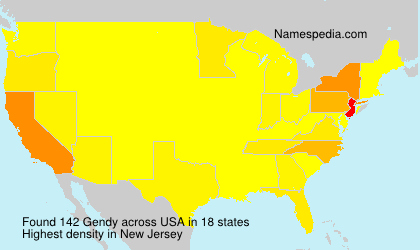 Surname Gendy in USA