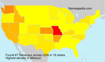 Surname Generaux in USA