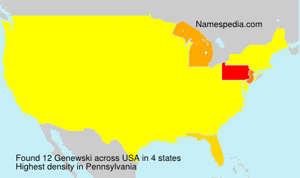 Surname Genewski in USA