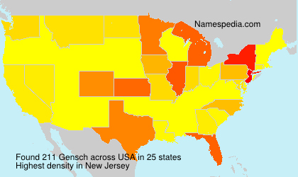 Surname Gensch in USA