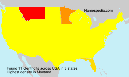 Surname Gentholts in USA