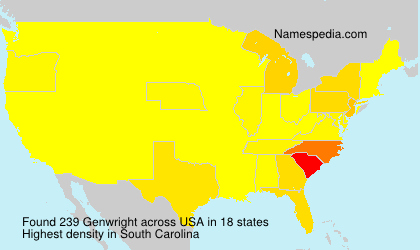 Surname Genwright in USA
