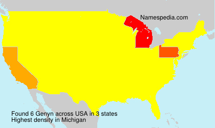 Surname Genyn in USA