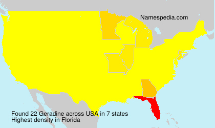 Surname Geradine in USA