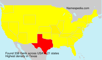 Surname Gerik in USA