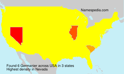 Surname Germanier in USA