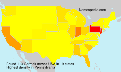 Surname Germek in USA