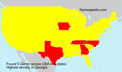 Surname Gerrel in USA