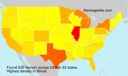 Surname Gersch in USA