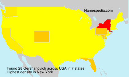 Surname Gershanovich in USA