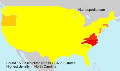 Surname Geschickter in USA