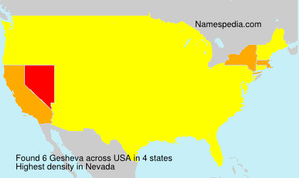 Surname Gesheva in USA