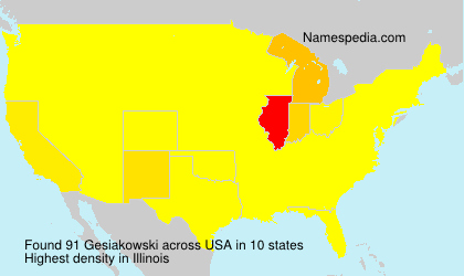 Surname Gesiakowski in USA