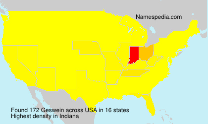 Surname Geswein in USA