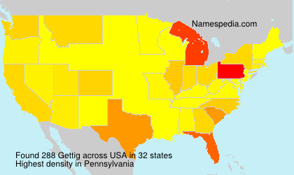 Surname Gettig in USA