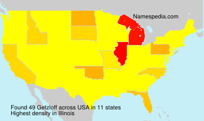 Surname Getzloff in USA