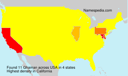 Surname Ghaman in USA