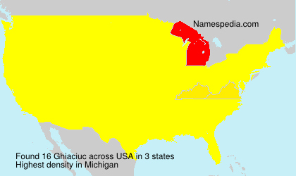 Surname Ghiaciuc in USA