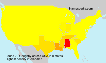 Surname Ghrigsby in USA