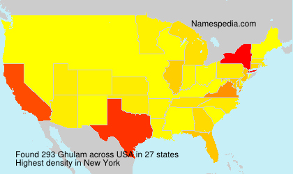Surname Ghulam in USA