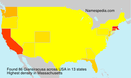 Surname Giansiracusa in USA