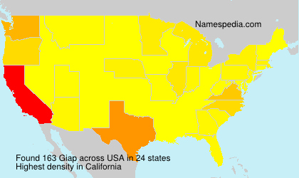 Surname Giap in USA