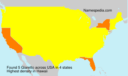 Surname Giaretto in USA
