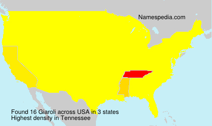 Surname Giaroli in USA