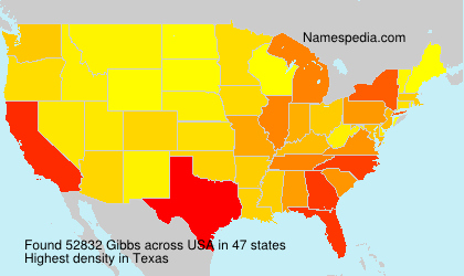 Surname Gibbs in USA