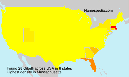 Surname Gibelli in USA