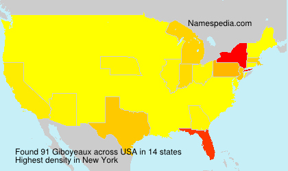Surname Giboyeaux in USA