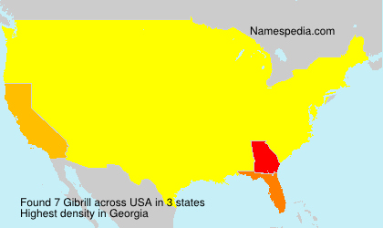Surname Gibrill in USA